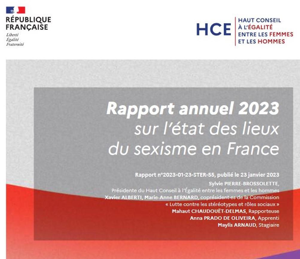 HCE - Rapport annuel 2023 sur l’état des lieux du sexisme en France